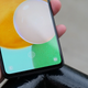 The in-screen fingerprint reader on the A52.